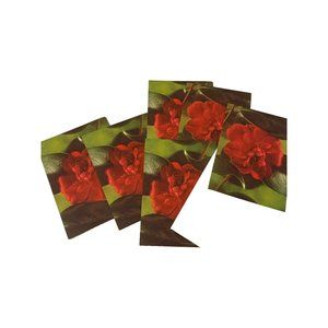 Vintage set of 6 blank floral notecards ephemera craft stationery